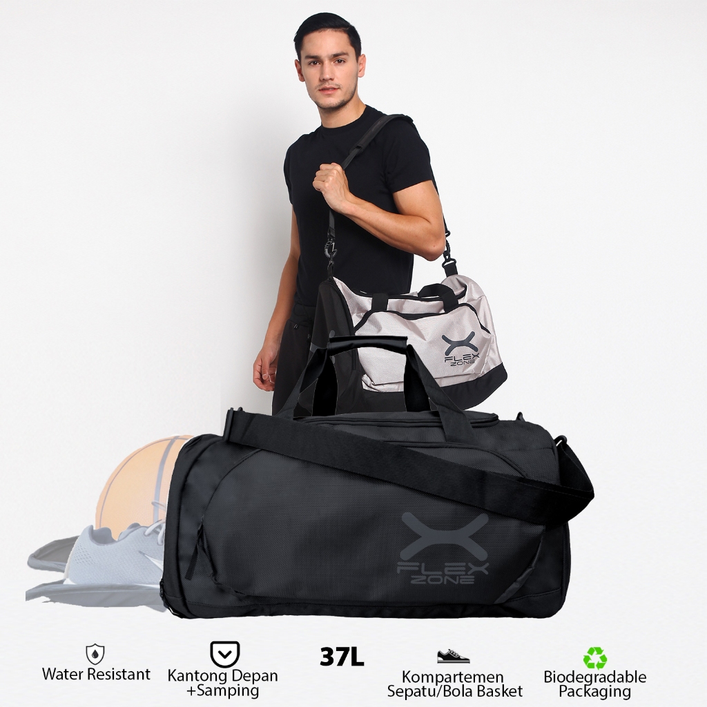 FLEXZONE Gym Bag Tas Olahraga Fitness Badminton Renang FAB-001