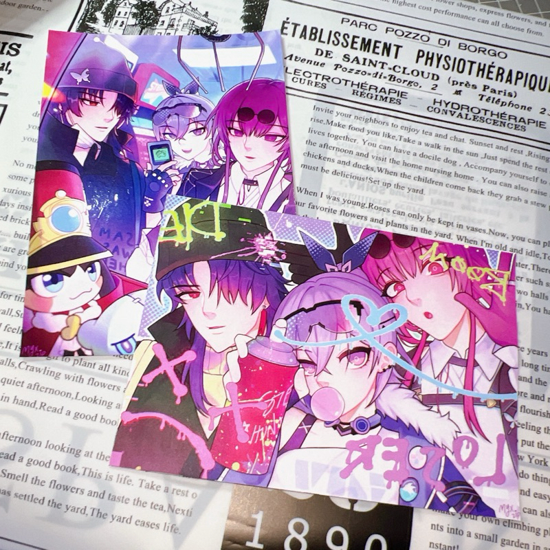 

Honkai Star Rail Stellaron Hunters Kafka Blade Silverwolf A6 Art Prints