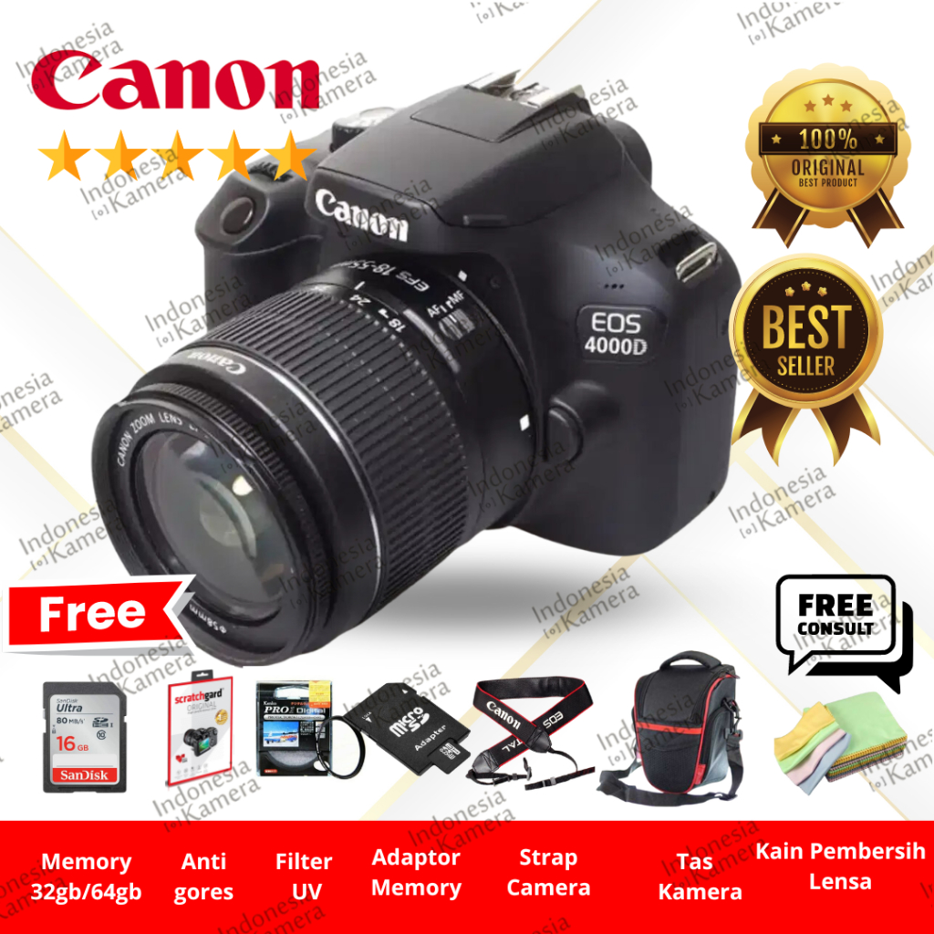 KAMERA DSLR CANON EOS 4000D