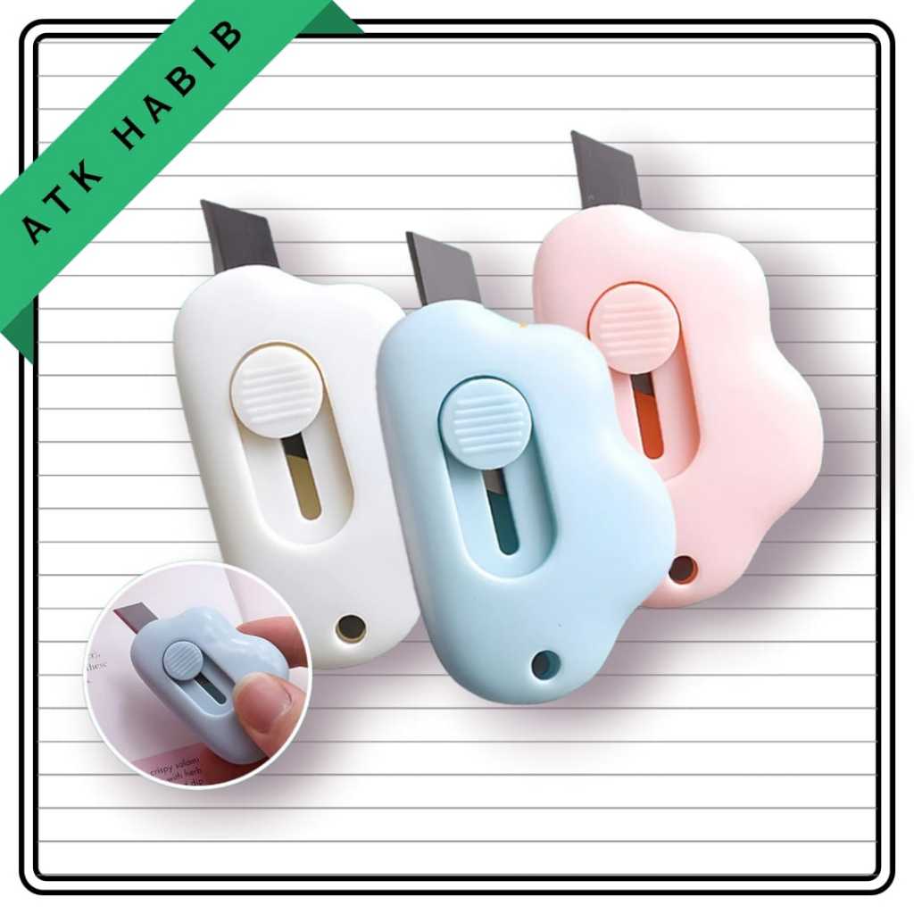 

Cutter Mini Lucu Model Cloud Murah Pembuka Paket