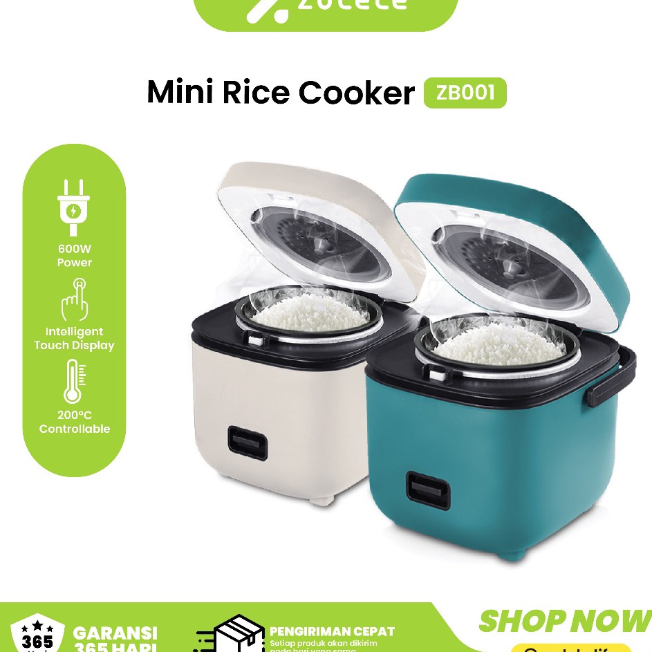 ZOLELE Rice Cooker Mini Penanak Nasi Kecil Anak Kos Mewah Magic Com 23 Porsi Multi Non Stick Pressur