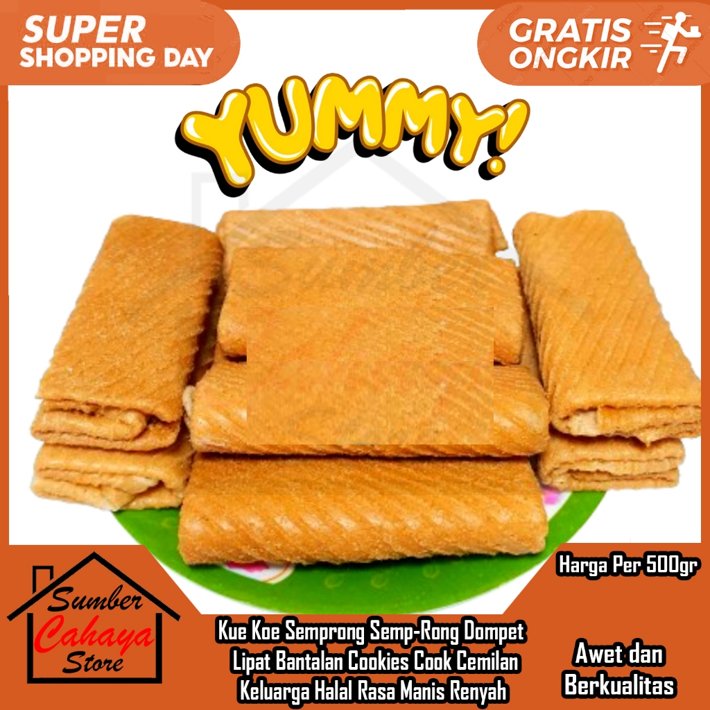 

Roti Semprong Wijen Dompet Lipat Kue Kering Jadul Makanan Ringan Camilan Praktis Oleh-Oleh Lebaran Gurih Crispy Cemilan Jaman Dulu Enak Semp Rong Bantalan Cookies Cook 500gram Gram Rasa Asin Manis Snack Ciki Jajajan Pilus Vilus Snacky RDS4