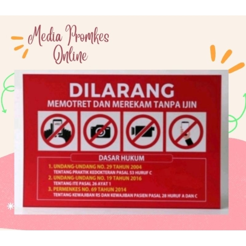 

Akrilik Dilarang memotret dan mengambil gambar