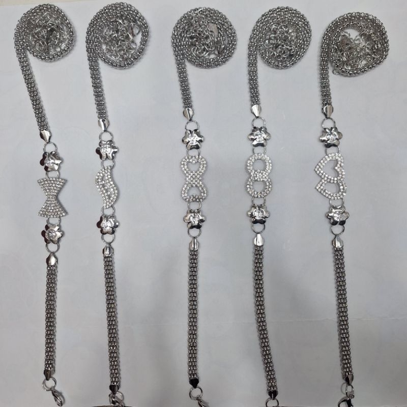 IKAT PINGGANG BELT MODEL RANTAI / IKAT PINGGANG WANITA RANTAI SILVER