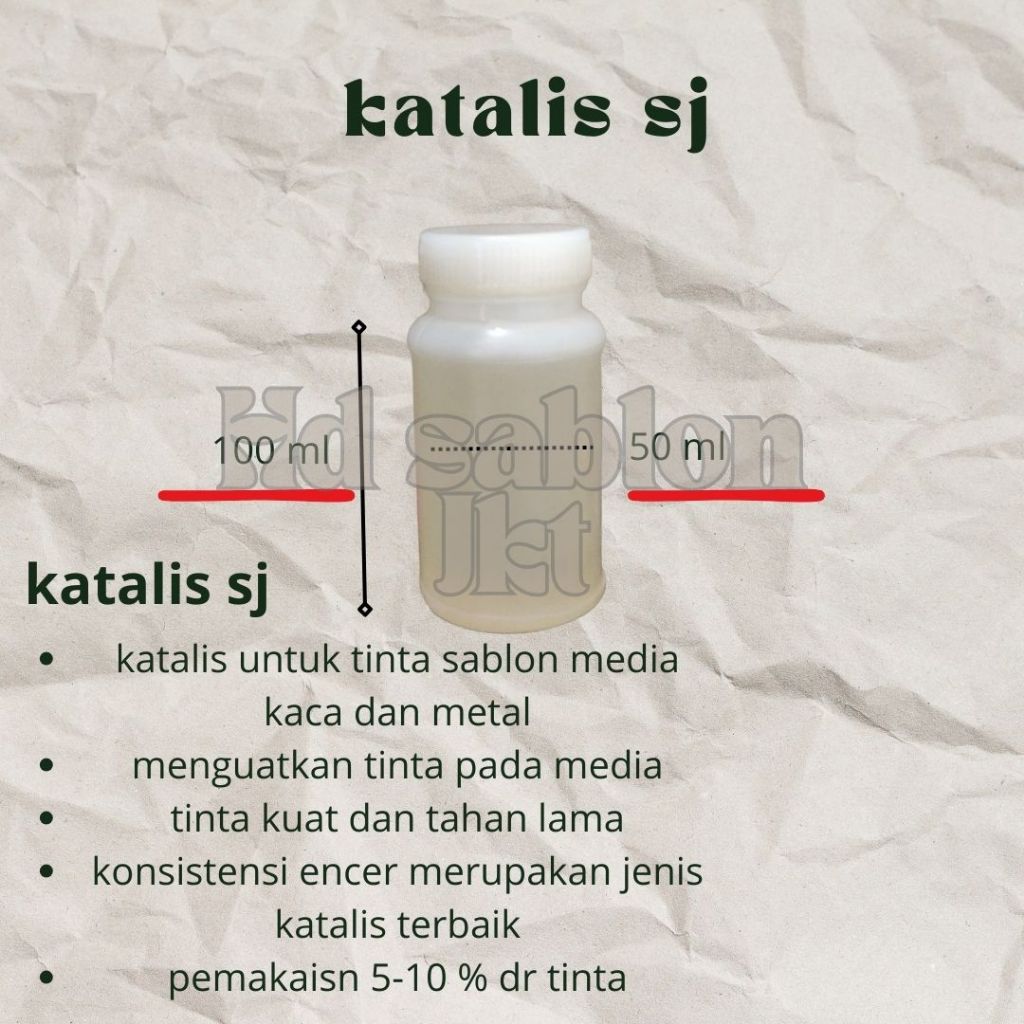katalis SJ sablon kaca gelas metal souvenir