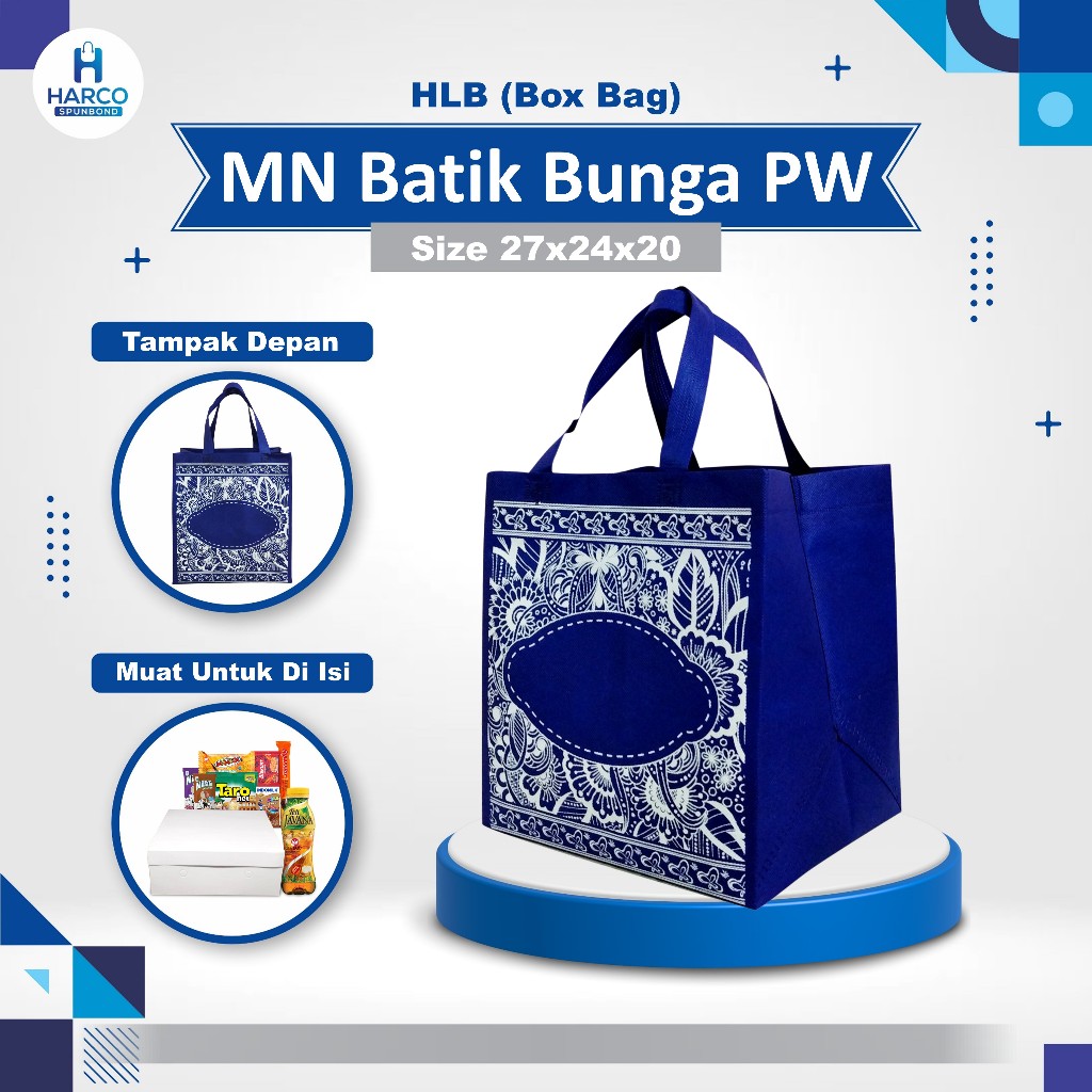 

Goodie Bag Hajatan Box Nasi | Tas Spunbond Polos | Tas Aqiqah Batik | Box Bag 27x24x20