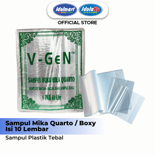 

IDOLMART Sampul Mika Quarto / Boxy Sampul Plastik Tebal Quarto / boxy Isi 10 pcs / Sampul Kuarto Idolmart Surabaya