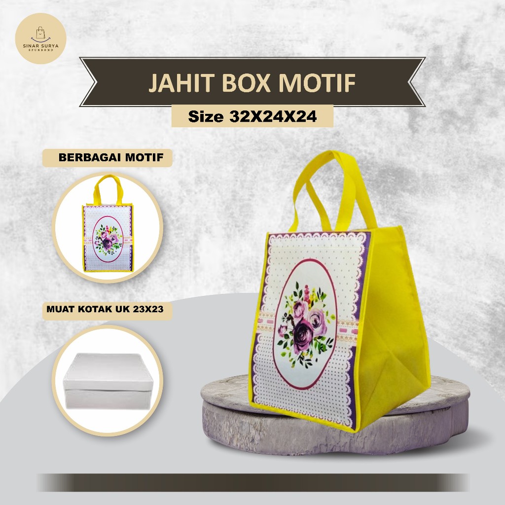 

Tas Nasi Box Tas Souvenir Kotak Nasi Tas Berkat Hajatan Box Nasi Kotak Spunbond Laminasi 32X24X24