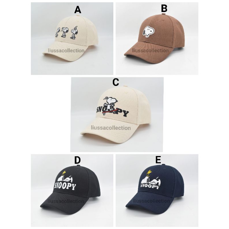 Topi Miniso - Snoopy Summer Travel Collection Cute Baseball Cap