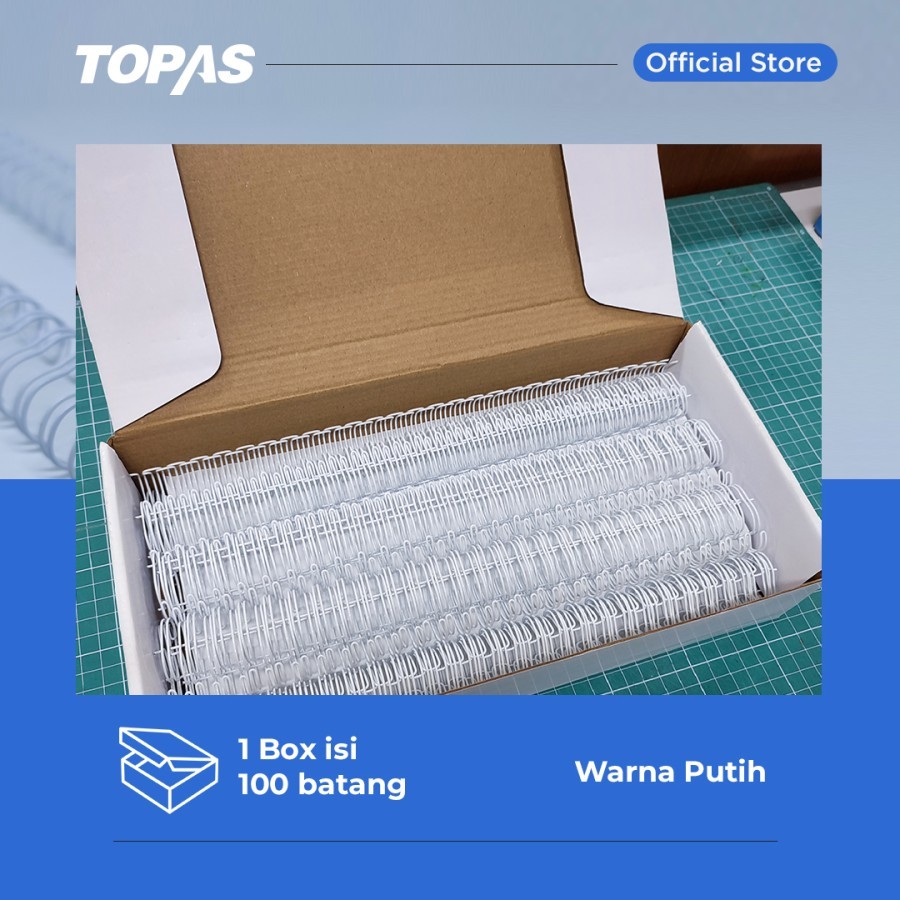 TOPAS Ring Kawat Spiral Jilid A4 3:1, 35 LOOP -1/2 [BOX] - Black