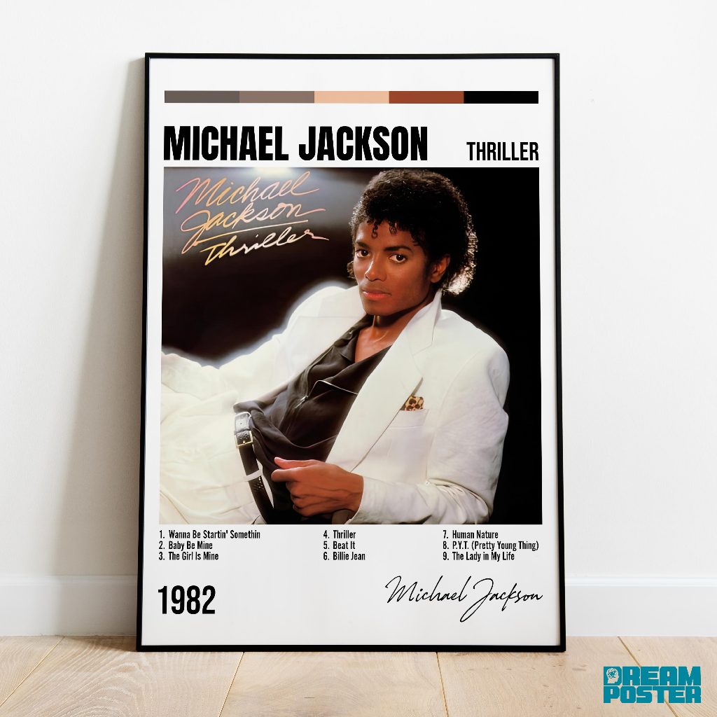 Poster Band Michael Jackson | Frameblock ukuran 12R 30x40 cm | Poster Album