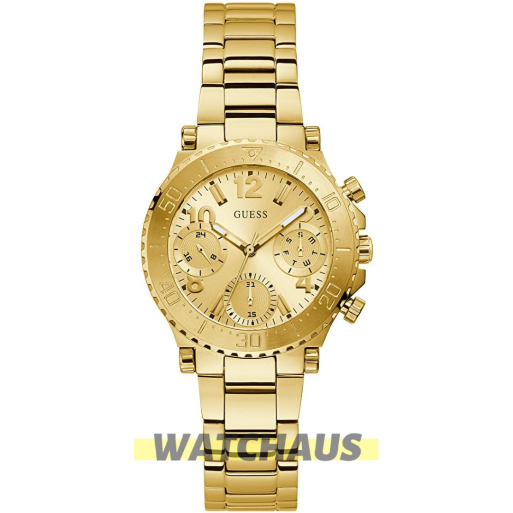JAM TANGAN WANITA GUESS COSMIC GW0465L1 GW2465 L1 ANALOG CHRONOGRAPH GOLD STAINLESS STRAP