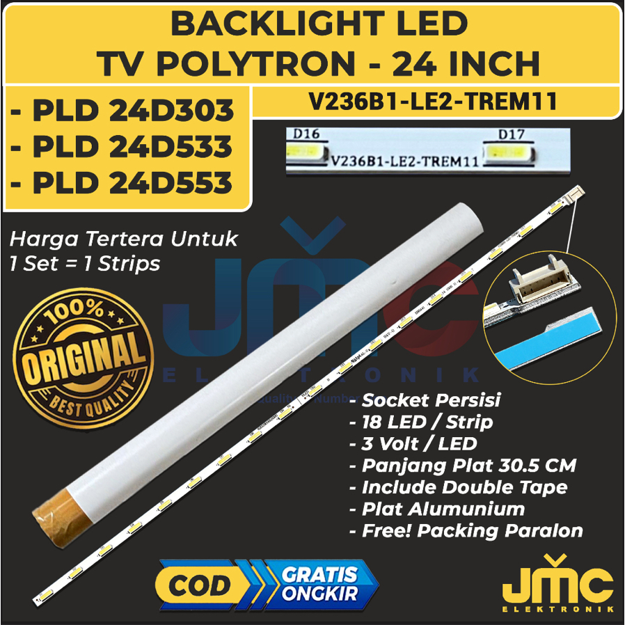BACKLIGHT TV LED POLYTRON 24 INCH 24D553 24D533 24D303 PLD24D553 PLD24D533 PLD24D303