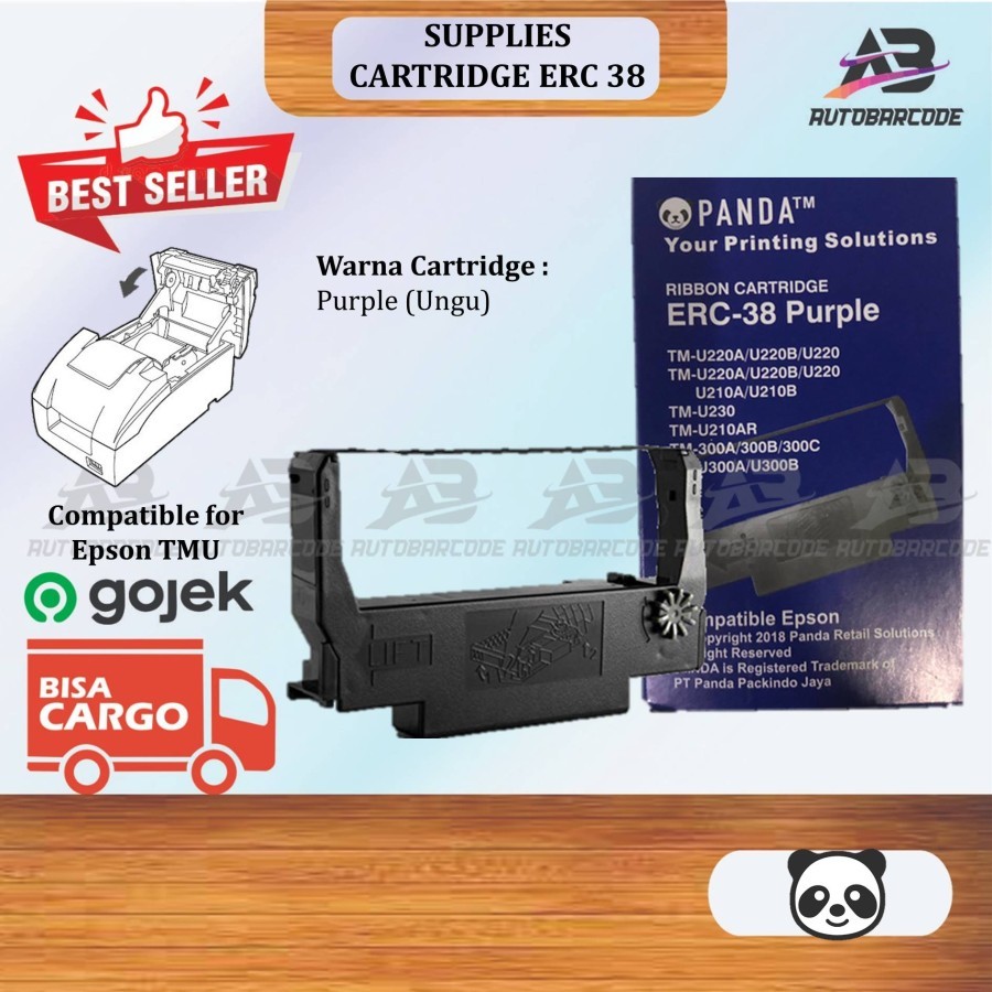 Panda ERC-38 Ribbon Cartridge Pita Printer Kasir ERC38 Panda Printer Epson TMU220 Tinta Minimarket