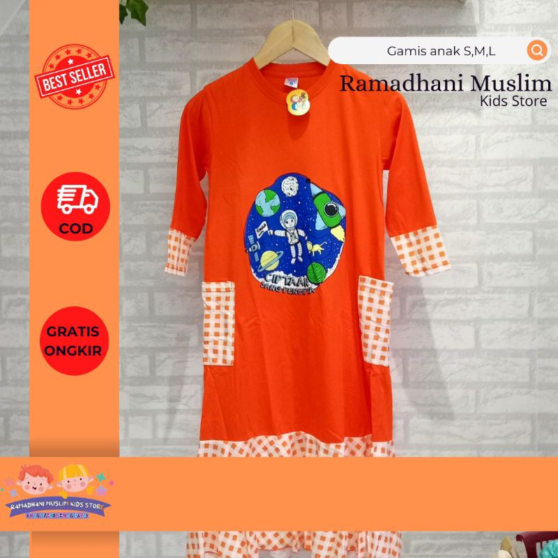 Gamis Anak Cewek Mengaji Jubah RAGGAKIDS murah islami usia 5 tahun