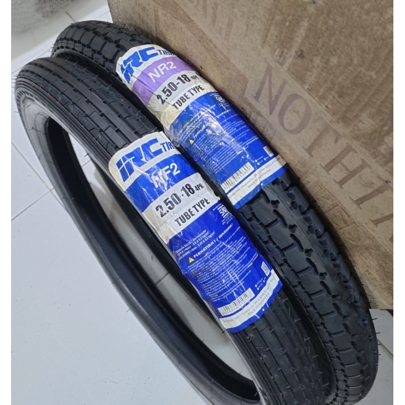 Paket Ban IRC ukuran 250 18 NF 2 dan 250 18 NR 2 Ban Depan & Belakang CB - Win - S90 Ring 18