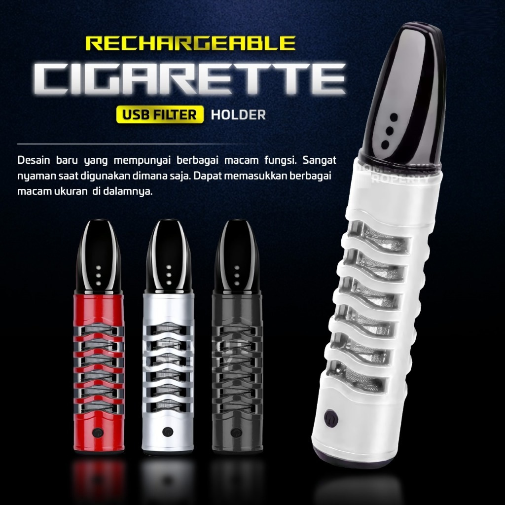 PIPA ASBAK PORTABLE HOLDER FILTER PEMANTIK USB BEBAS ABU FILTRATION PIPA CANGKLOK ASBAK