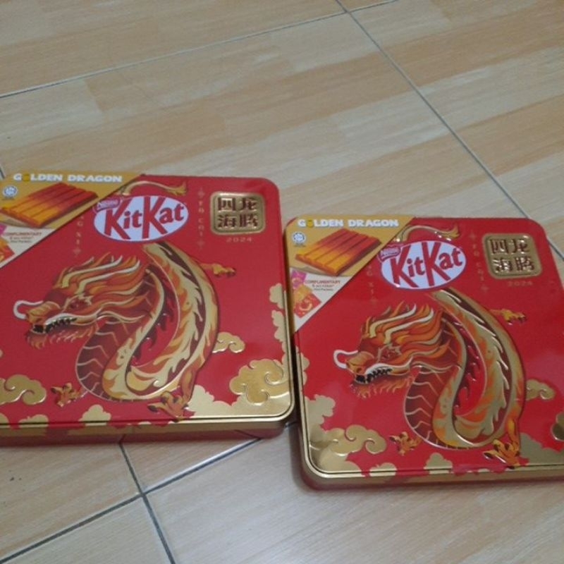 kitkat kit kat nestle golden dragon tin can kaleng edisi imlek ed 9/24