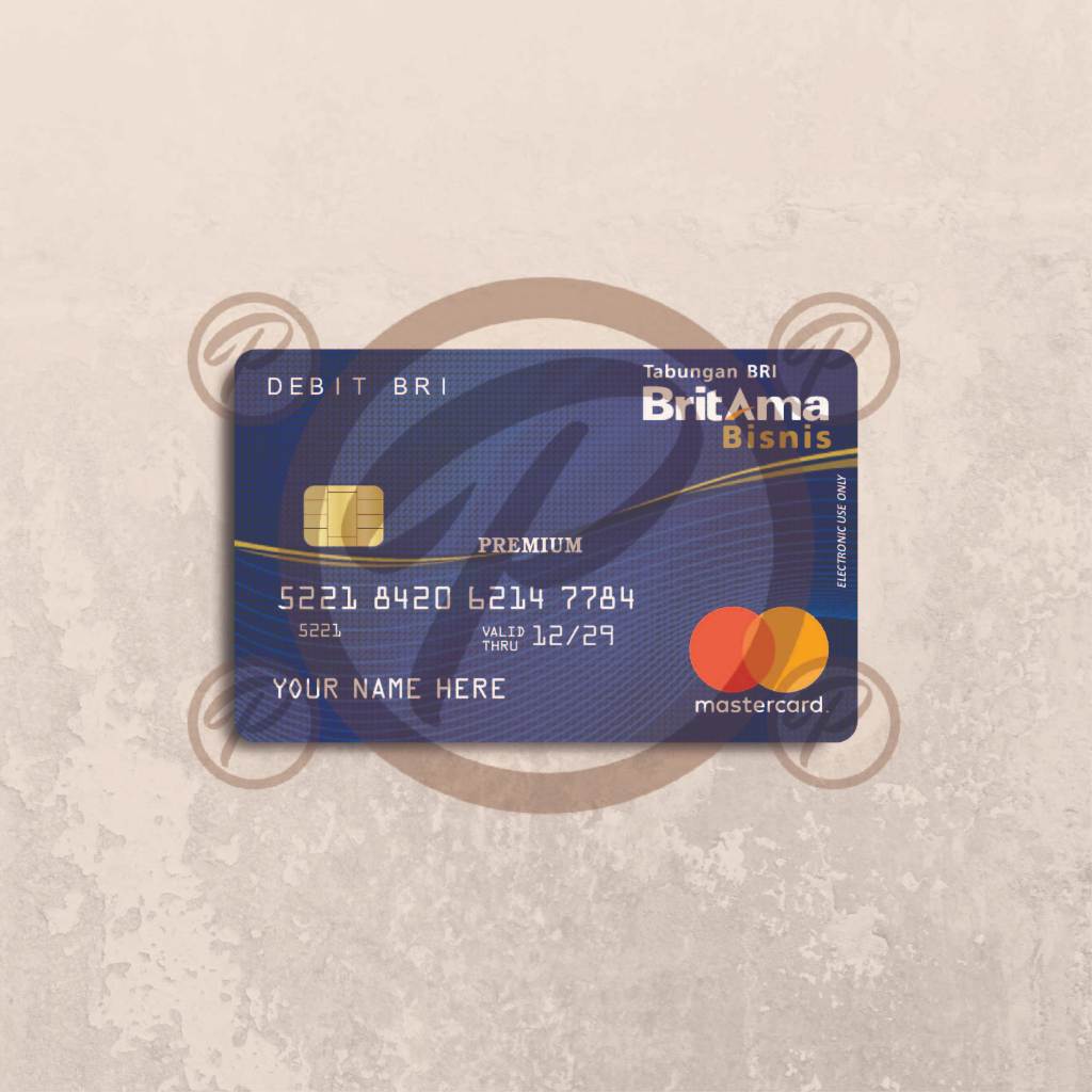 

[FAKE] BRI DEBIT BISNIS - Card Cover Skin Sticker - PLIATA Stiker Kartu ATM, E-Money, E-Toll