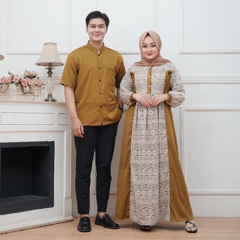 Gamis couple manila shakila twill Gamis couple arabia shakila twill Couple terbaru couple kekinian