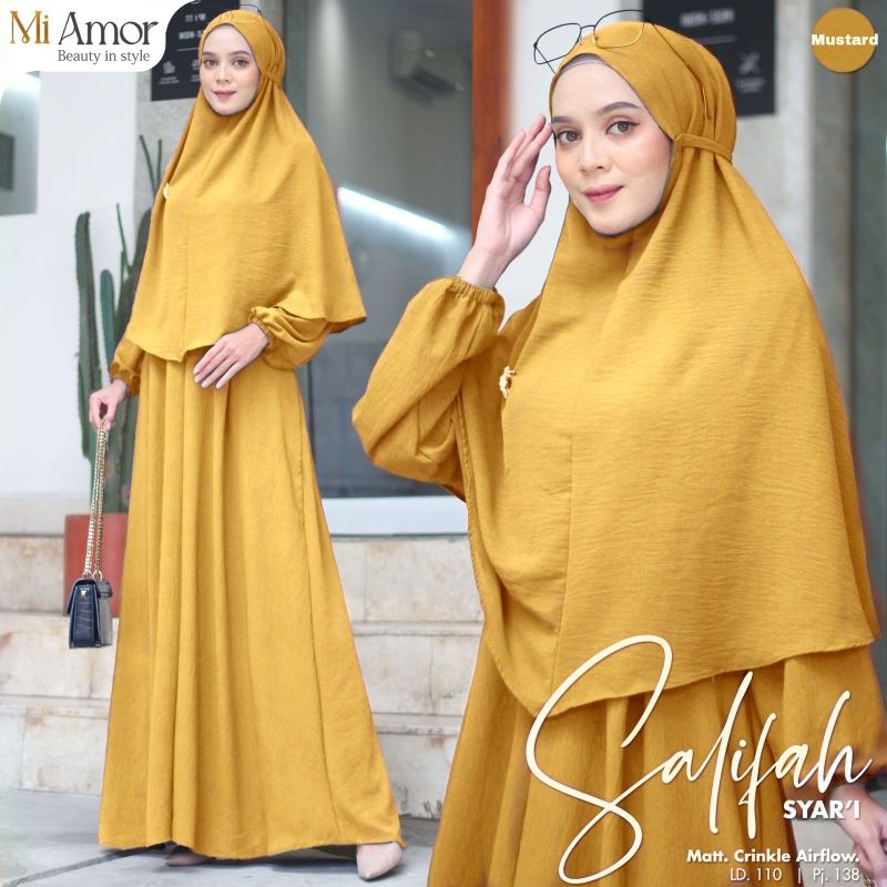 SHALIFAH SET SYARI / GAMIS SET HIJAB SYARI / SETELAN GAMIS SYARI TERBARU / SETELAN GAMIS SYARI
