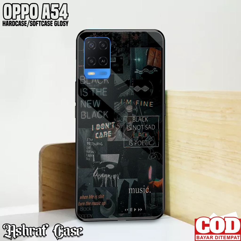 Case OPPO A54 - Casing Hp OPPO A54 ( AESTH ) Silikon Hp OPPO A54 - Softcase Glass Kaca - Kondom Hp O