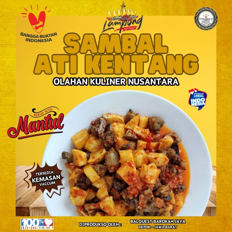 

Sambal Ati Kentang | 1/2 Kg | 1 Kg | Kemasan Vaccum