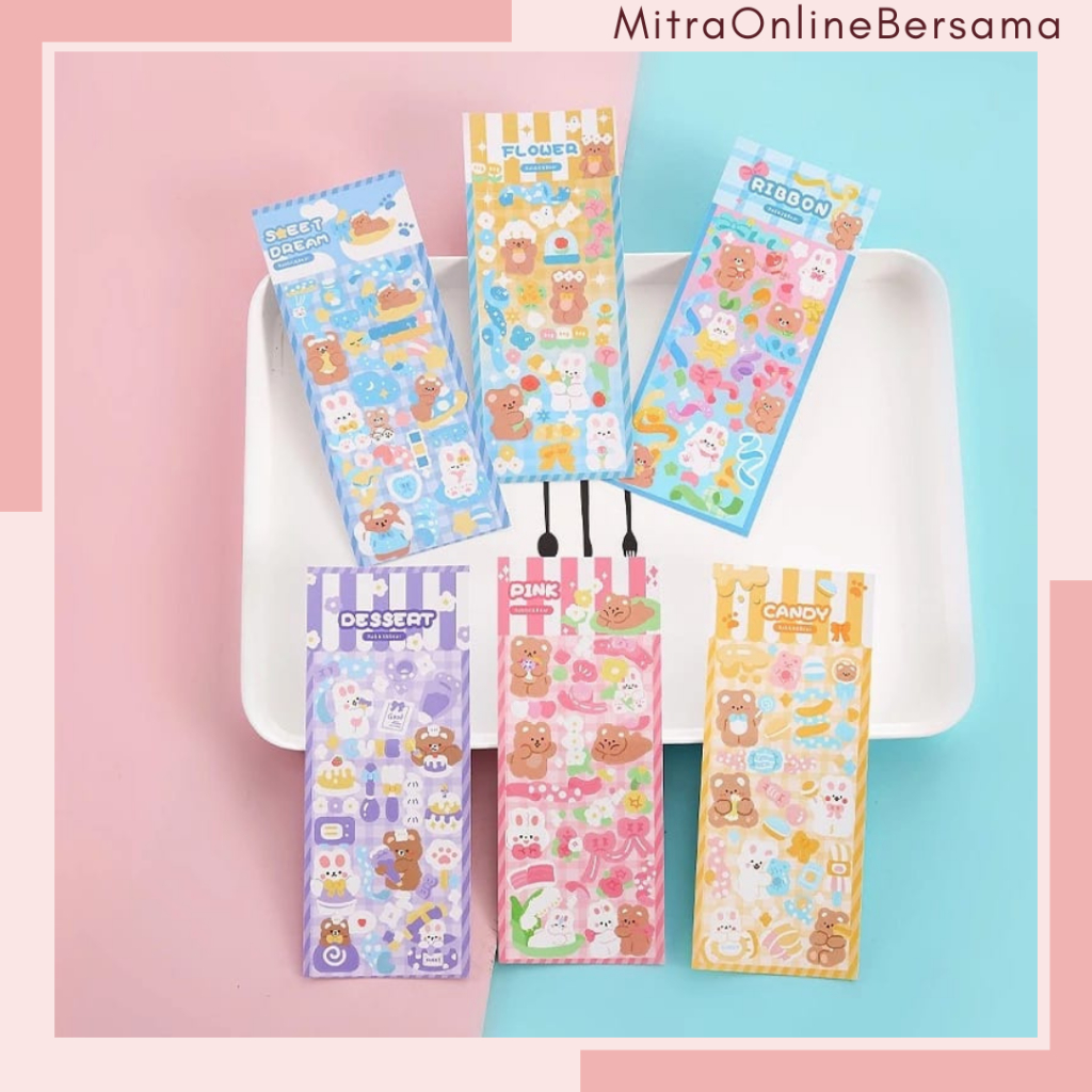

♥MO♥ STICKER KARTUN BEAR RABBIT MOTIF KARTUN LUCU WATERPROOF