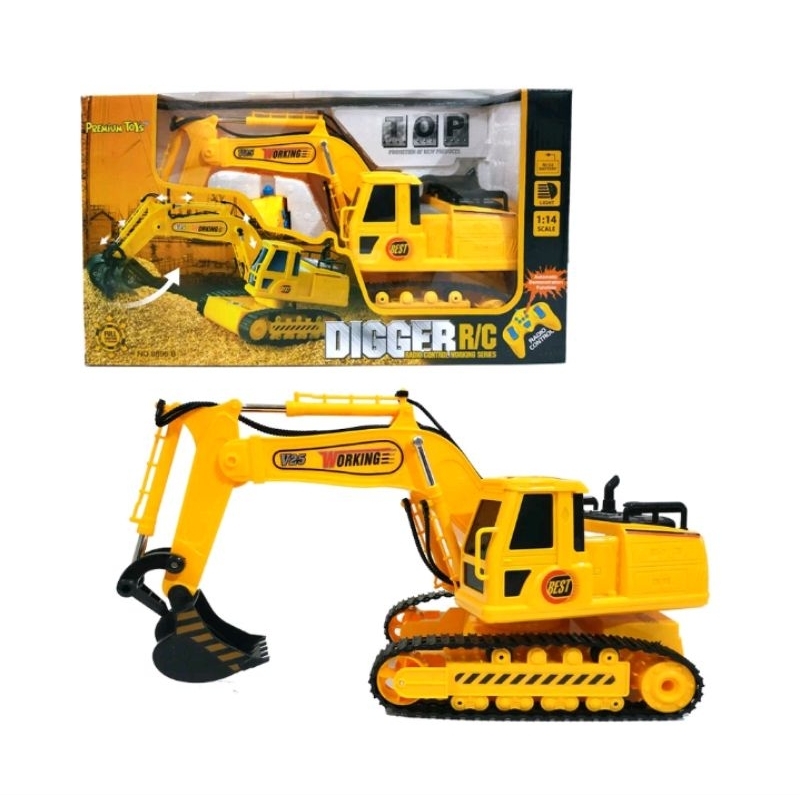 Mainan remote control excavator digger RC