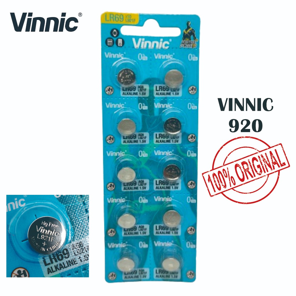 Microbattery Vinnic 920/LR 69/L921F, Button Cell Battery, Baterai Jam Tangan
