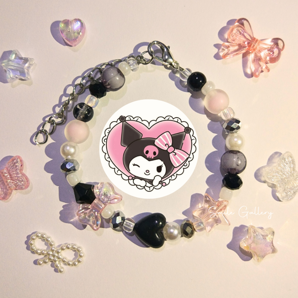 Sanrio Bracelet / Gelang Manik Sanrio / Beaded Bracelet Sanrio Ver / My Melody / Kuromi / Hello Kitt