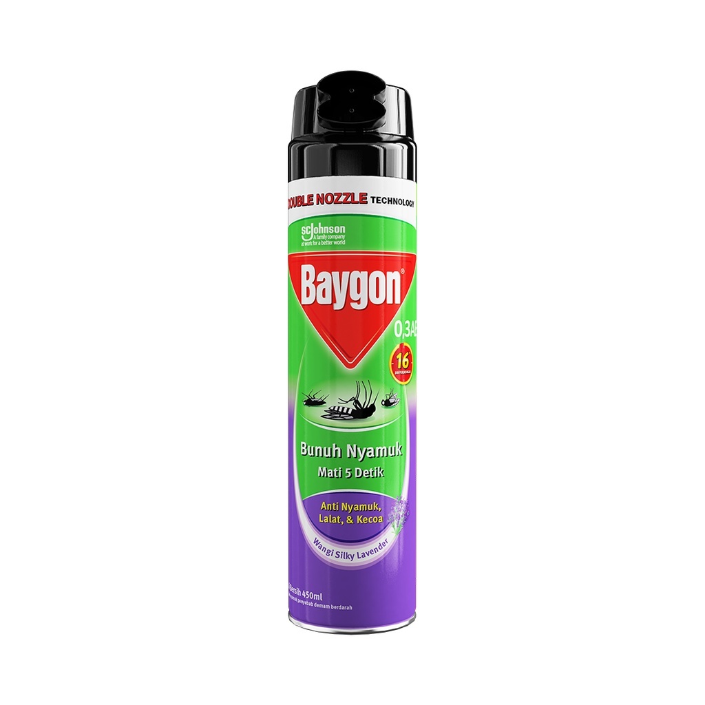 BAYGON AEROSOL SILKY LAVENDER 750ML
