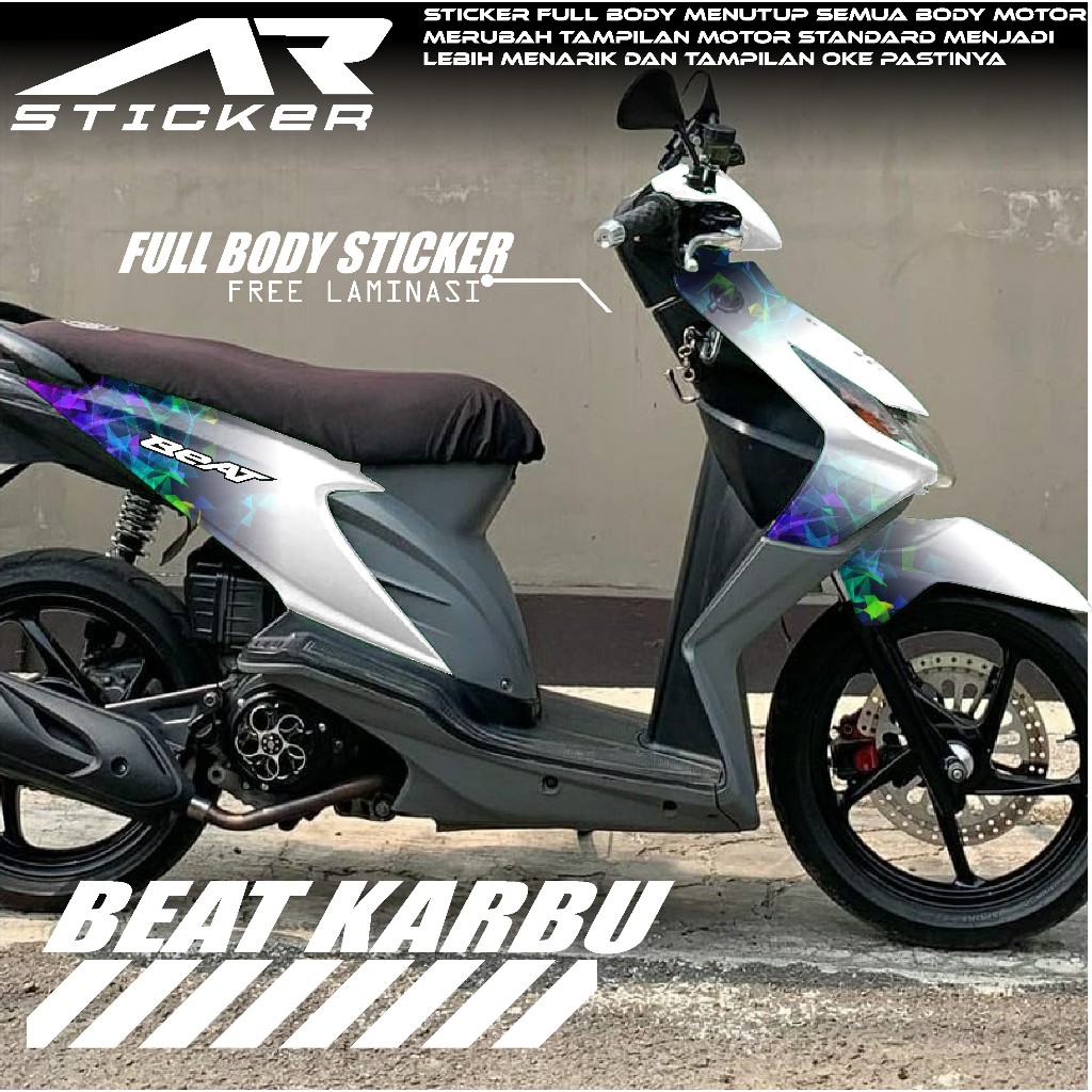 Decal Stiker Fullbody Beat Karbu 2008 2009 2010 2011 2012 Stiker Beat Karbu Variasi Rainbow