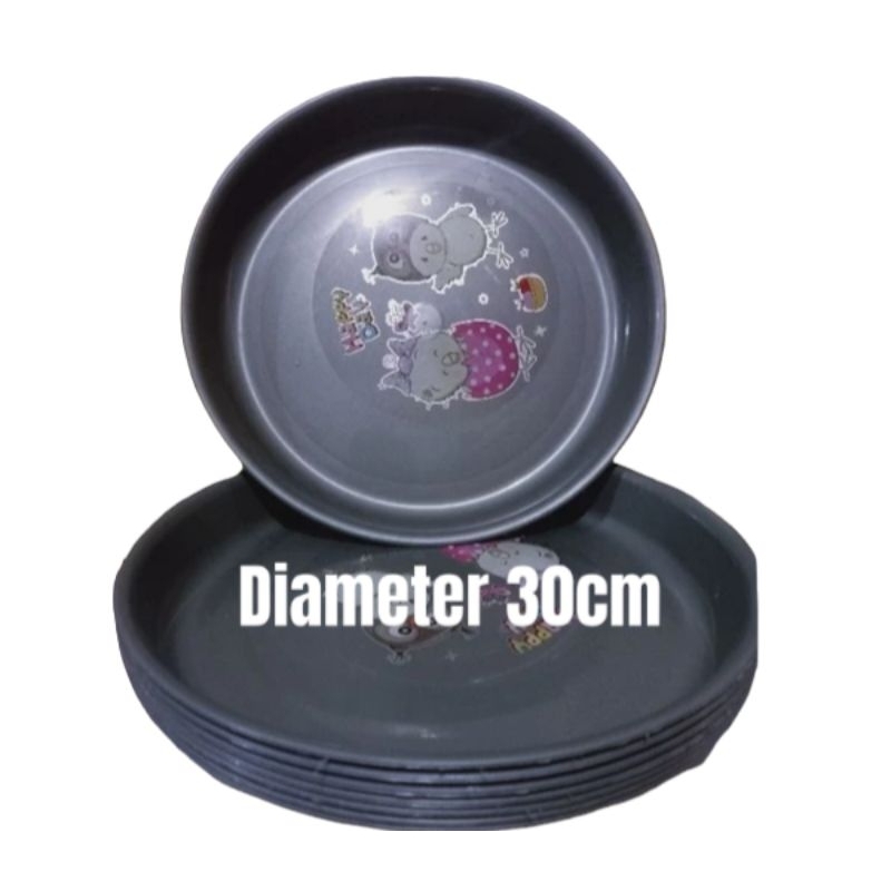 nampan bulat/ nampan plastik/ nampan abu_abu/nampan diameter 30cm