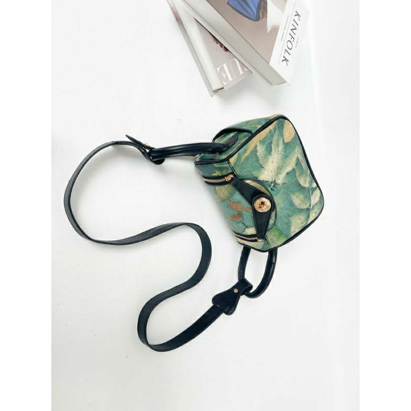 Tas Selempang Ecoprint Kulit Sapi Asli Garut Linday Series