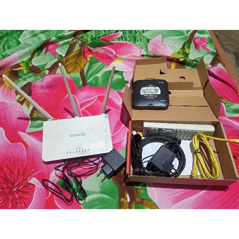 STB OPENWRT HG680P DUALBOOT + ROUTER TENDA F3 + MODEM HP MI 5 & S8