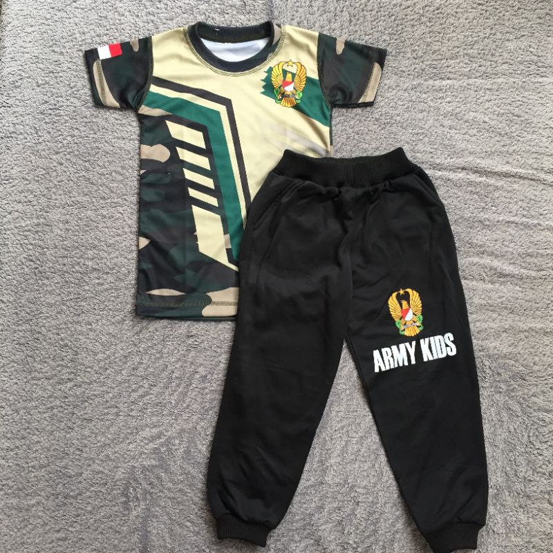 SETELAN OLAHRAGA ANAK JERSEY DAN JOGER || BAJU SETELAN ANAK TNI AD || BAJU OLAHRAGA KIDS