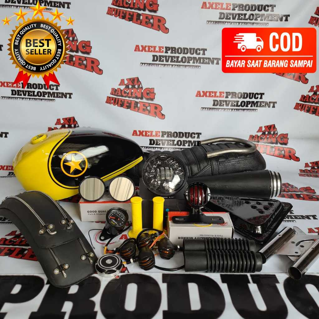 BODY CUSTOM JAPSTYLE TANGKI MOTOR CUSTOM FOR TIGER MEGAPRO CB 100 GL PRO THUNDER BYSON PULSAR SCORPI