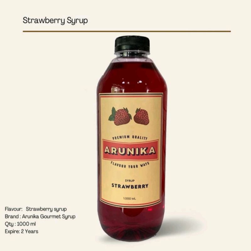 

Strawberry Arunika Syrup 1 Liter