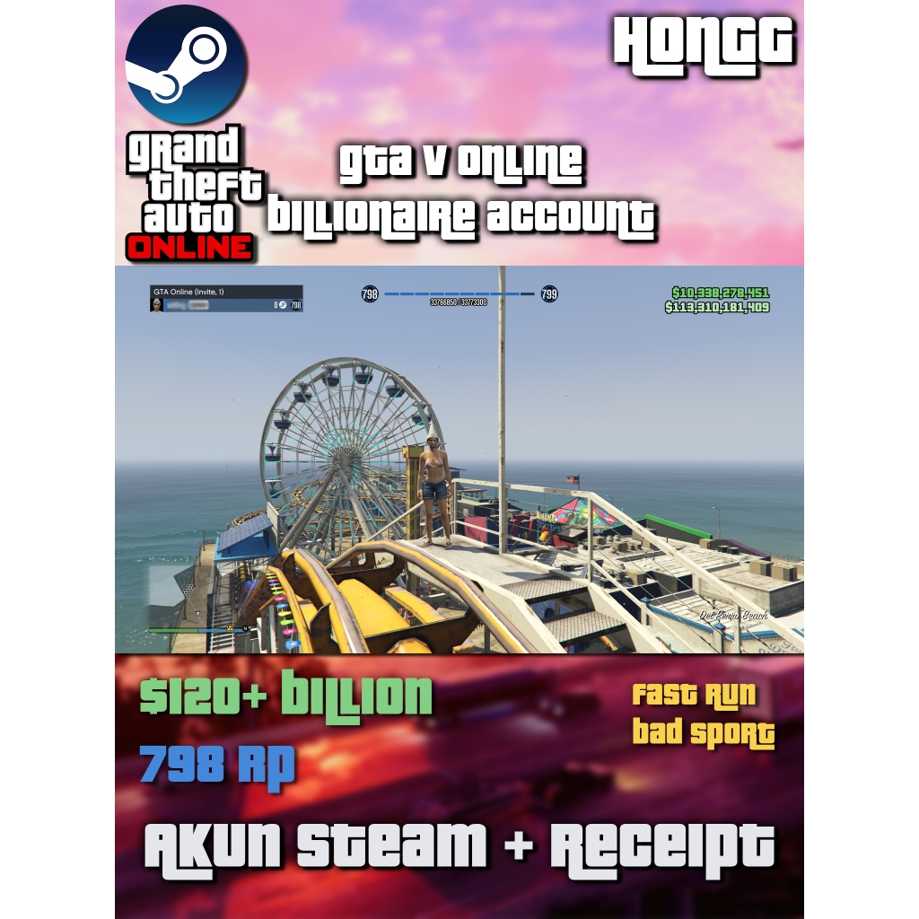 [AKUN STEAM ORIGINAL] GTA V ONLINE $120 Billion+  CASH ANTI HACKBACK/SUSPEND