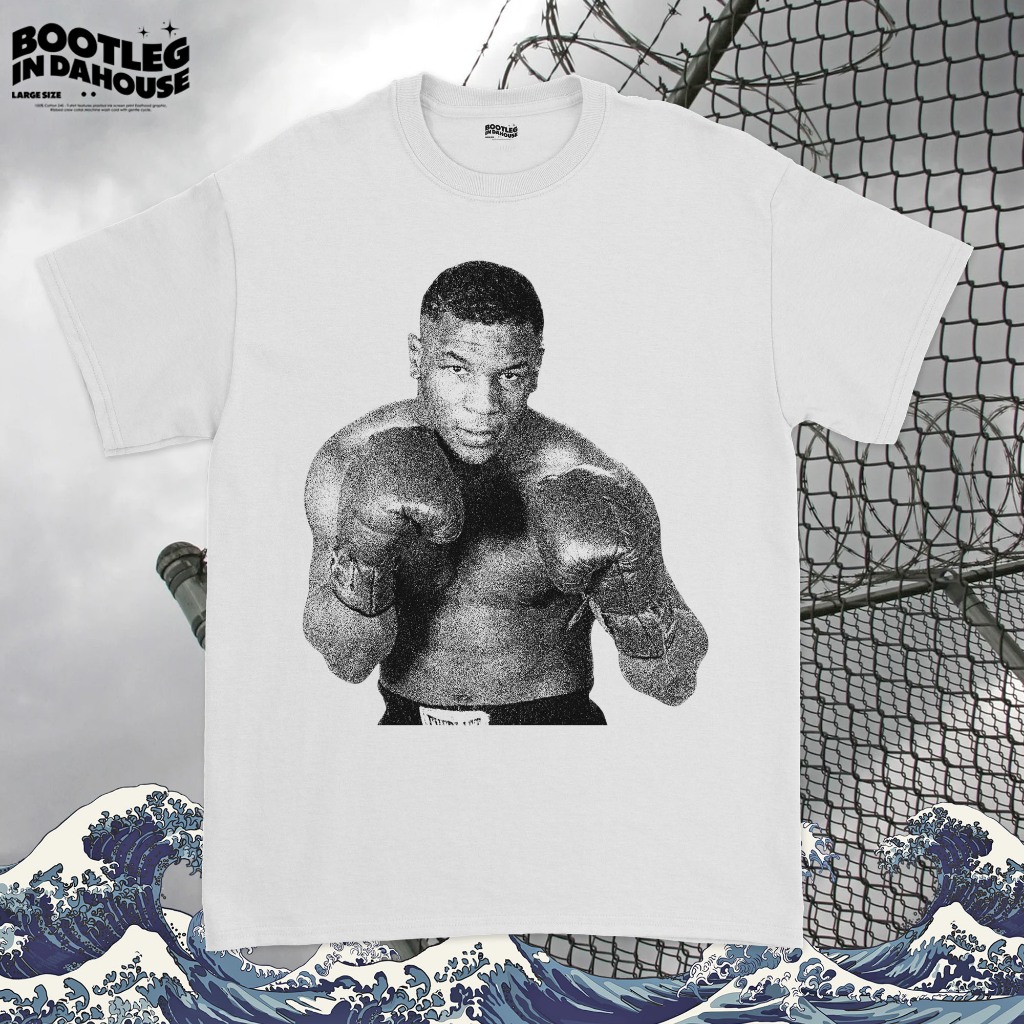 mike tyson t-shirt reguler fit white mike tyson shirt