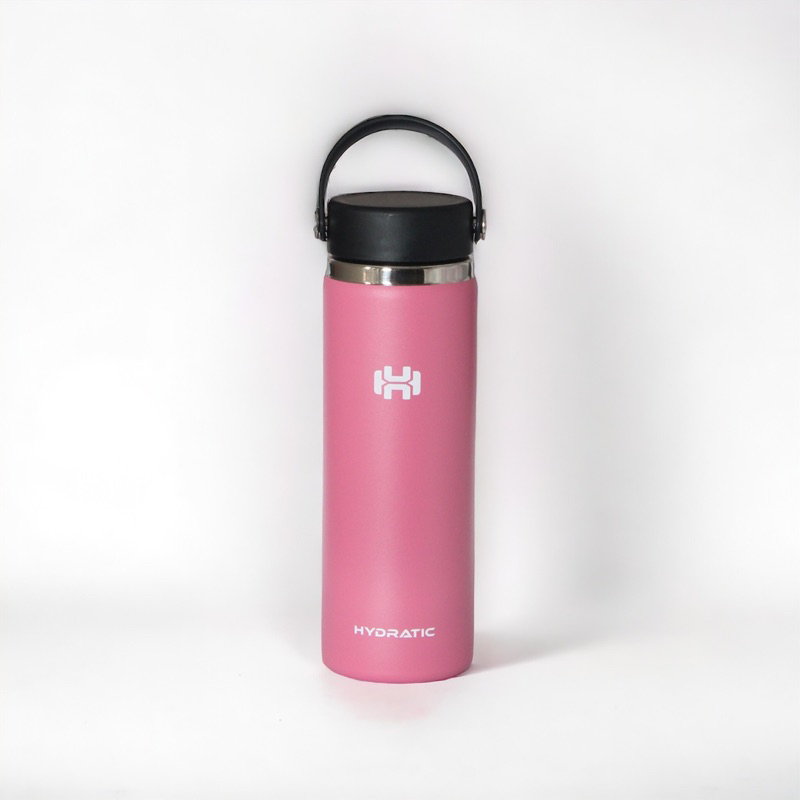 BOTOL MINUM TUMBLER HYDRATIC ASTERIC 20oz / 600ml Tahan Panas Dingin 12 24 jam SCOTCH PINK 2 TUTUP