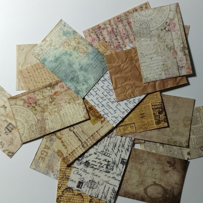 

[isi 10 pcs] sticker vintage / sticker aesthetic / sticker background / sticker deco / sticker decoration / sticker journaling / sticker bujo / sticker journal