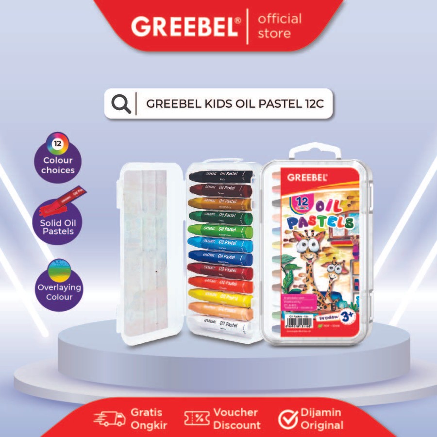 

Crayon Greebel 12 Warna / Oil Pastel Greebel 12 Warna