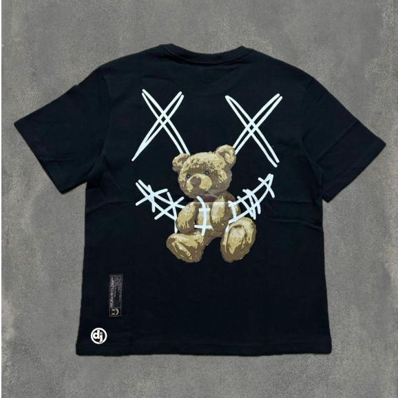Ricky Is Clown Teddy Bear Smiley Tee Black