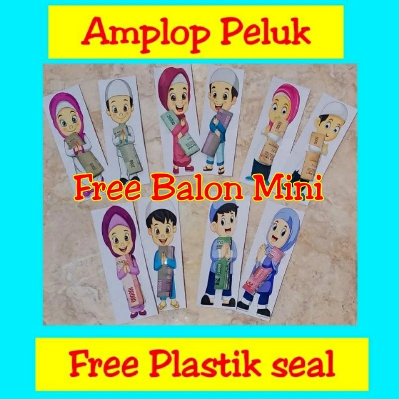 

1 pack isi 10 pcs Amplop Peluk Amplop lebaran
