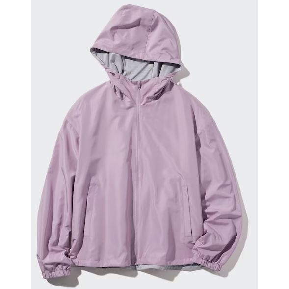 JAKET HOODIE PARKA BOLAK BALIK REVERSIBLE JERSEY LEMBUT LAPIS WATER REPELLENT UNIQLO WANITA JAKET PA