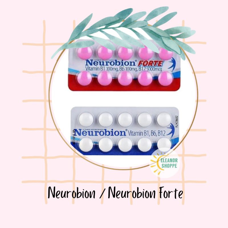 Neurobion Putih Biru / Neurobion Forte Pink Strip - Vitamin B1, B6, B12 - Multivitamin Neuropati