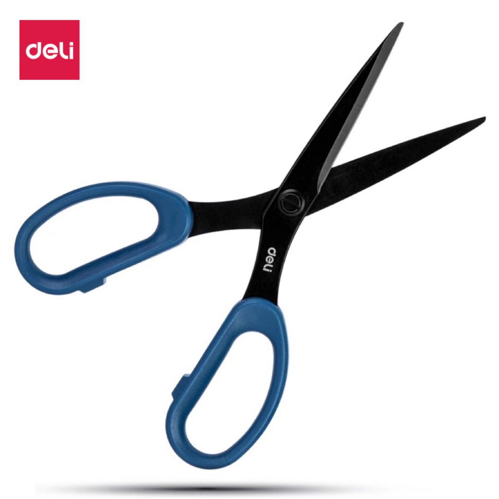 

Deli Scissor Gunting Besar Berlapis Teflon Anti Lengket dan Karat Desain Ergonomis Soft Handle Scissors Stainless Steel Hitam 77790