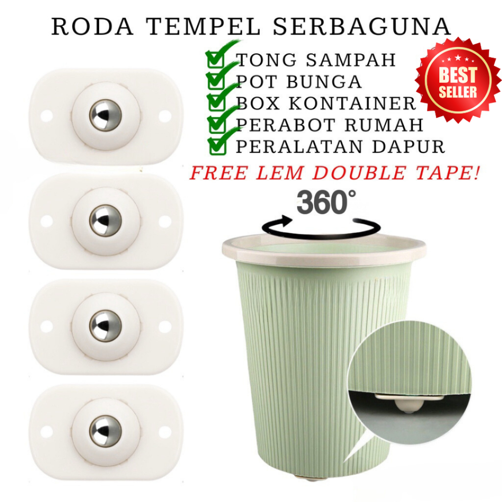 RODA TEMPEL MINI SERBAGUNA / RODA TROLI 360 STAINLESS UNIVERSAL / RODA KASTOR KECIL TROLY / RODA FUR